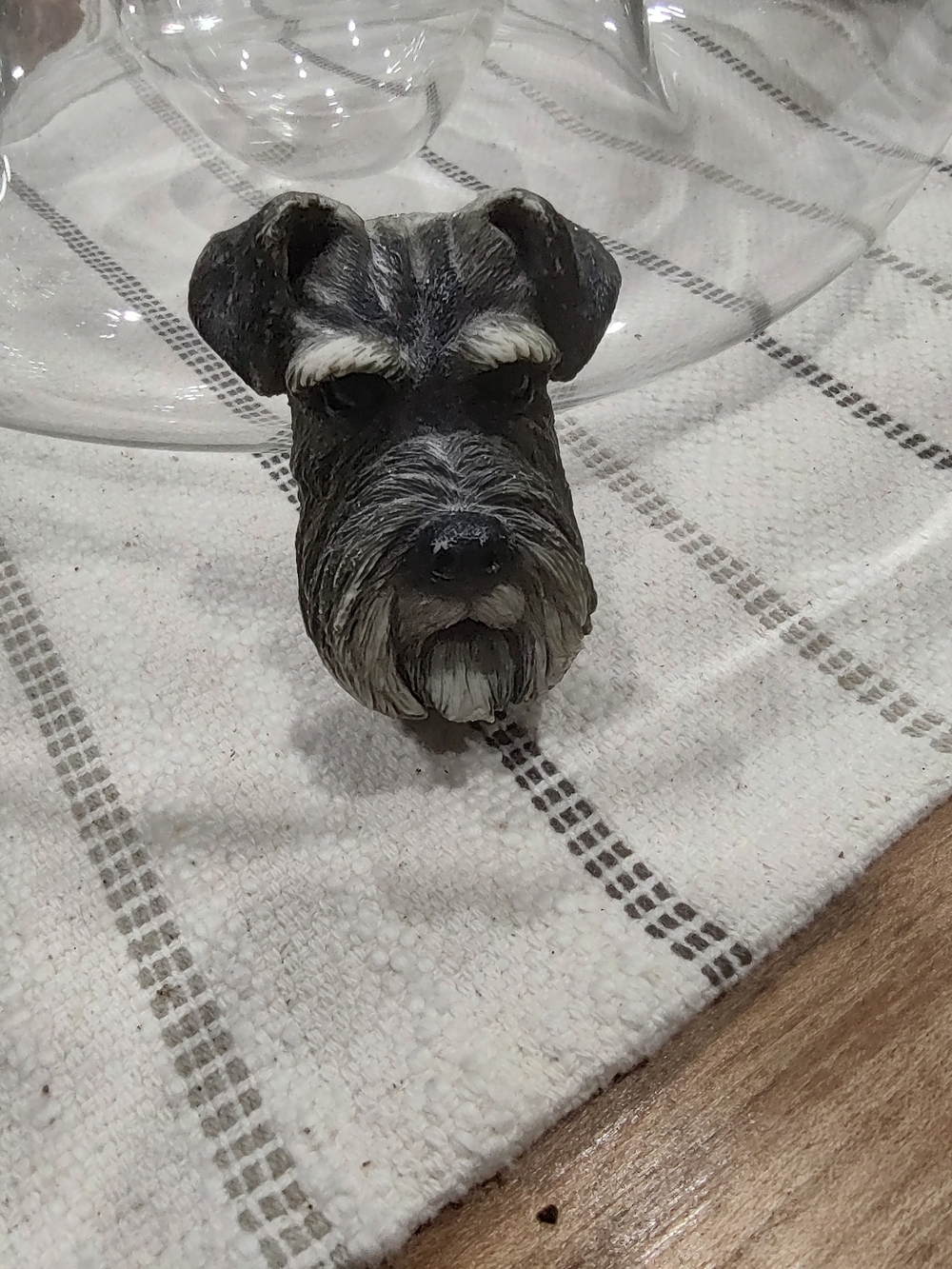 Decorative Schnauzer Dog Head Magnet Fugurine